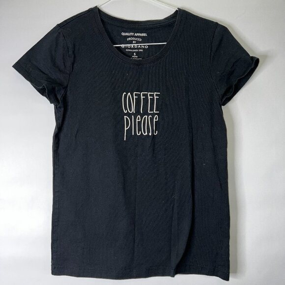 𝅺GIORDANO Coffee Please Graphic T-Shirt S - Picture 1 of 3